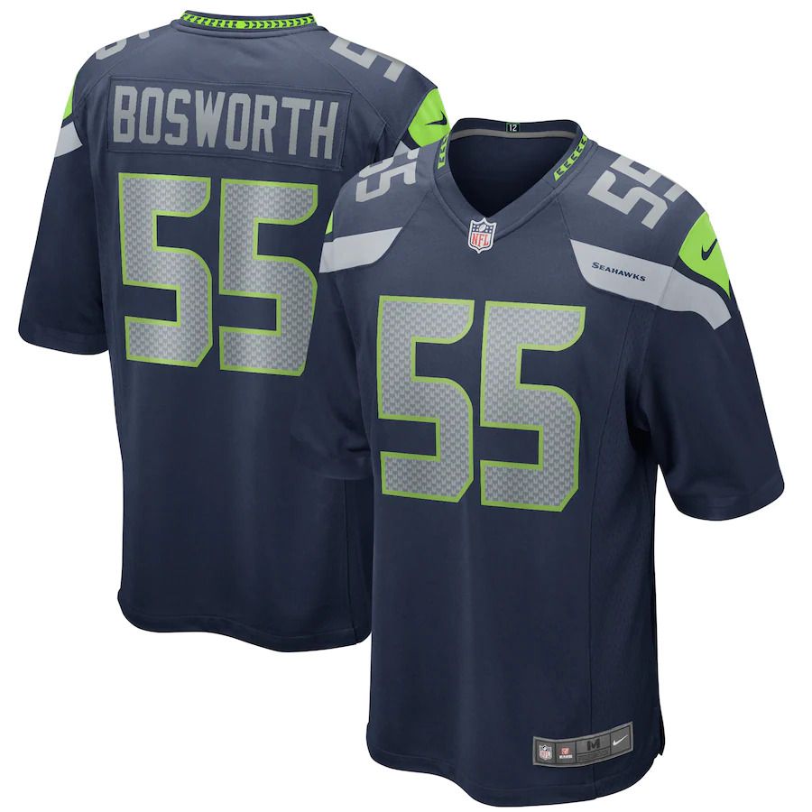 Men Seattle Seahawks #55 Brian Bosworth Nike College Navy Game Retired Player NFL Jersey
